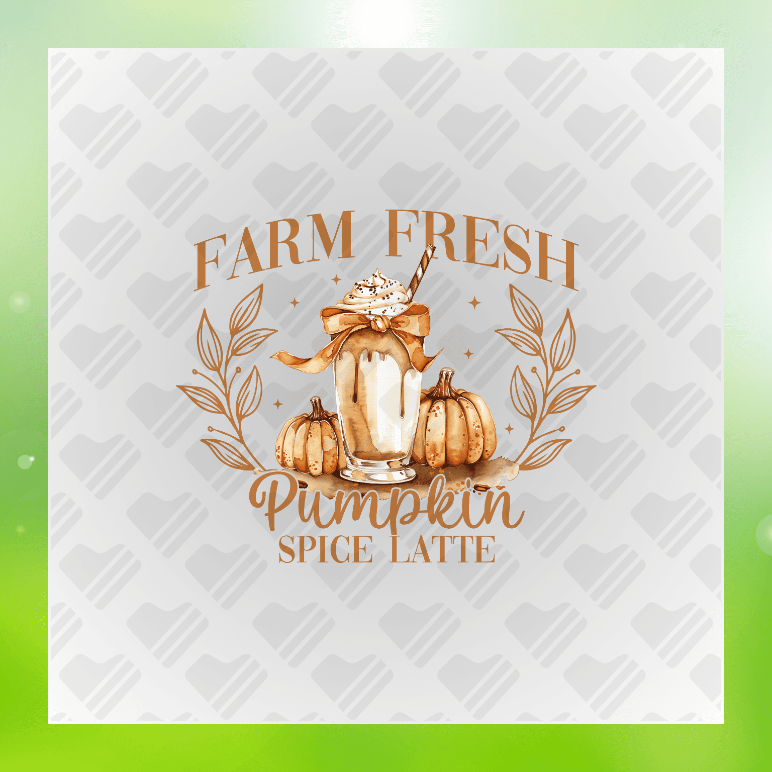 Farm Fresh Pumpkin Spice Latte Transfer