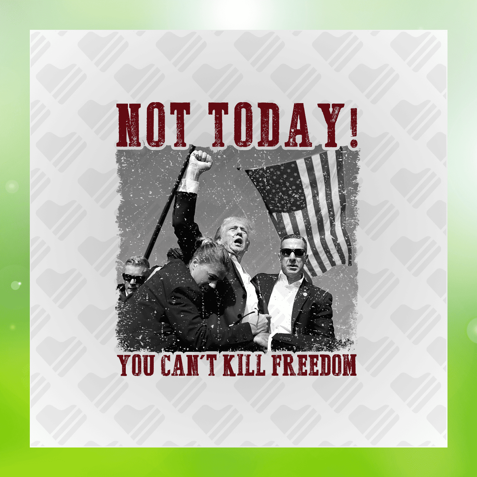 Not Today You Cant Kill Freedom Ver.2 Trump Transfer