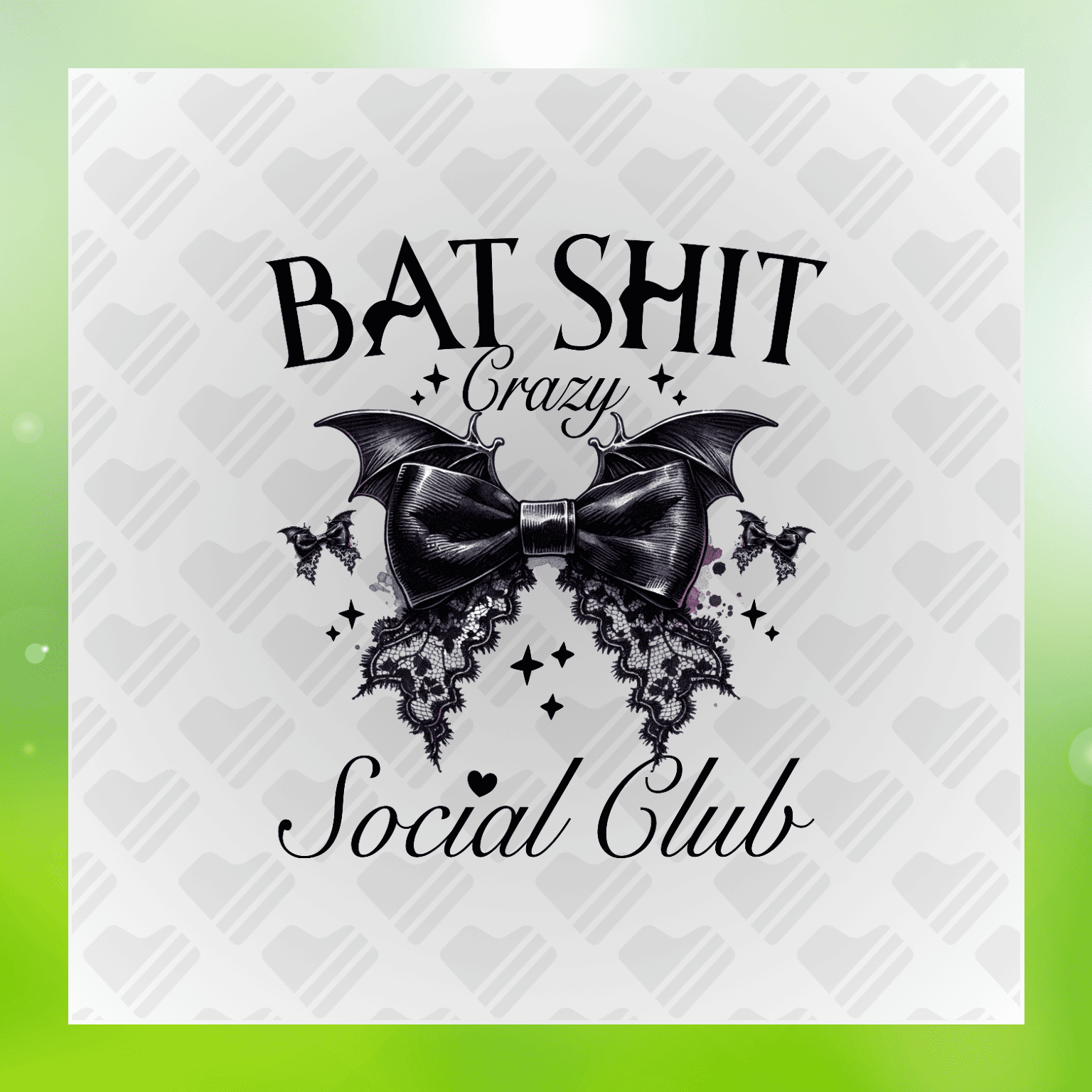 Bat Shit Crazy Social Club Halloween Transfer