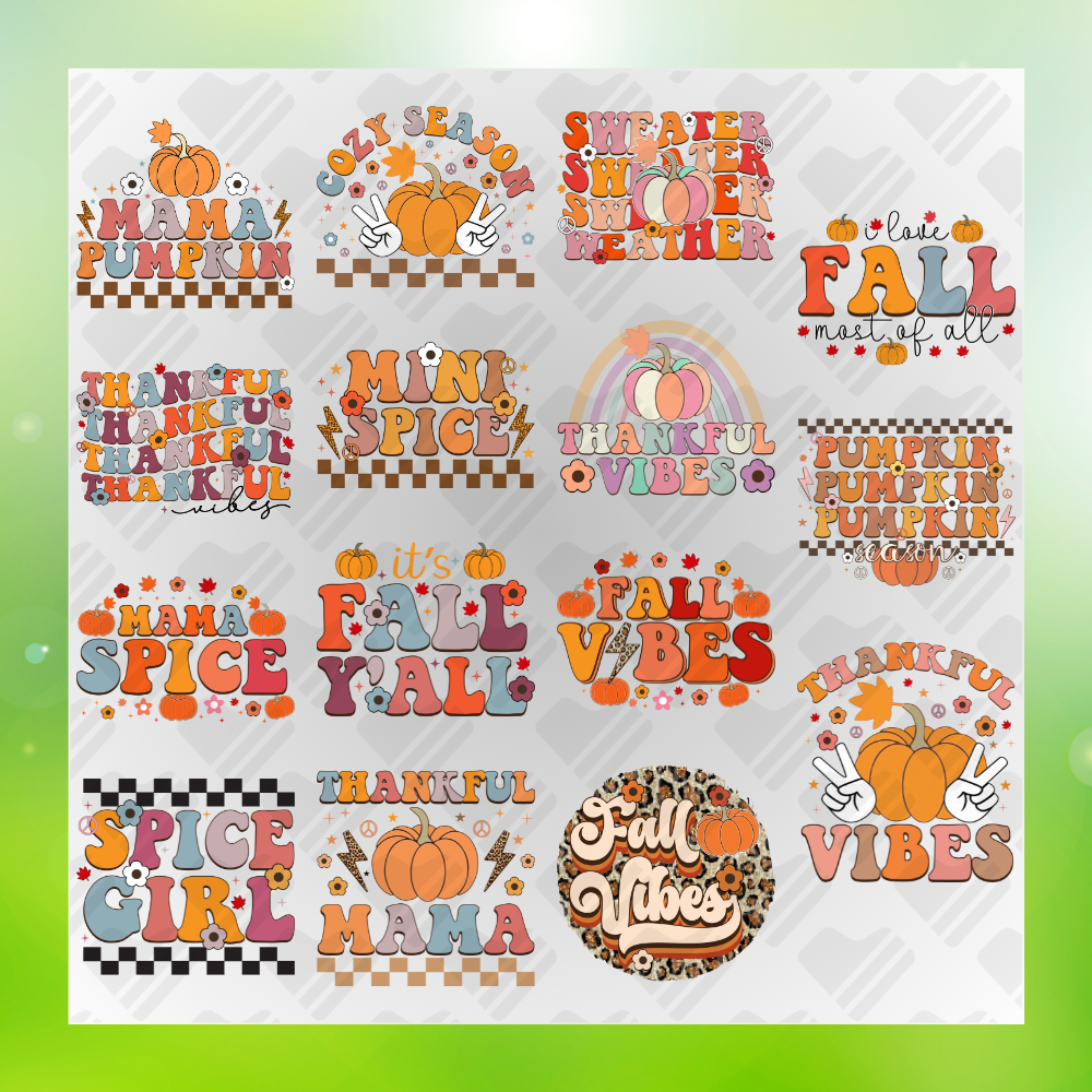 Retro Fall Bundle Fall Season Fall Transfer