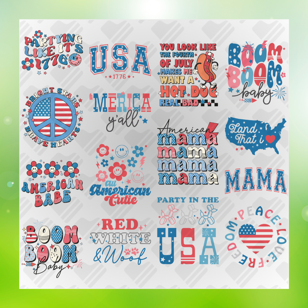 4th Of July Bundle July Four Freedom Transfer