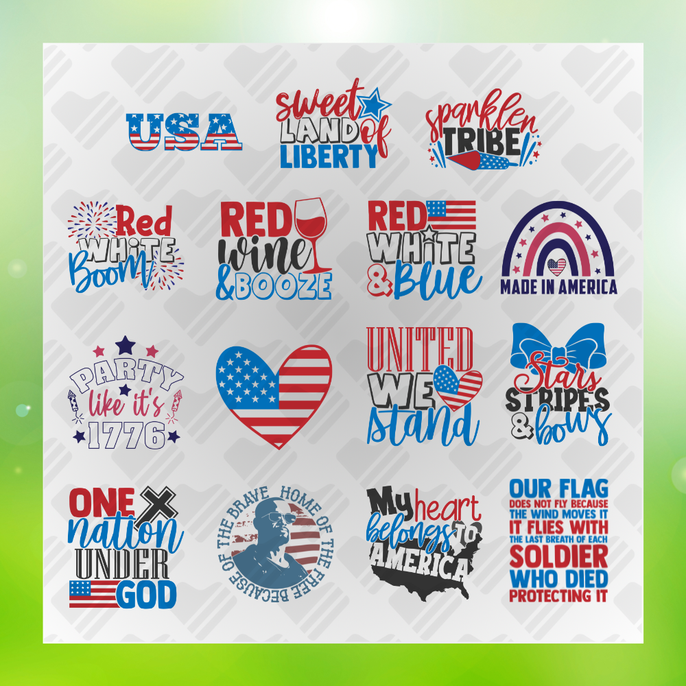 4th Of July Bundle American Made v13 Transfer