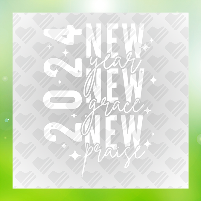 2024 New Year New Grace Sticker