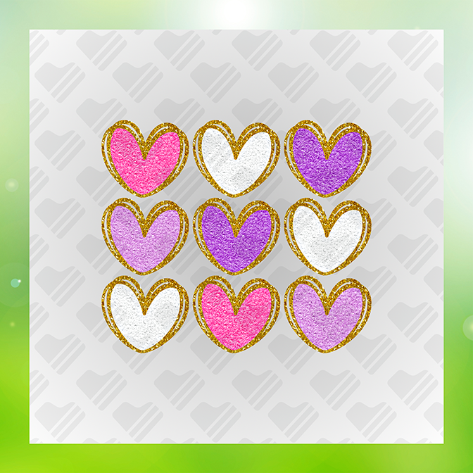 Glitter Look, No Mess Hearts Ver.2 Sticker