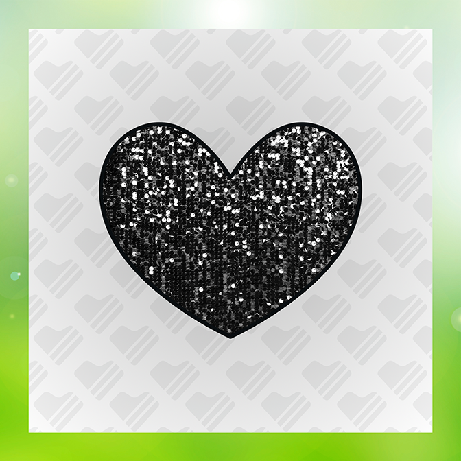 Glitter Look, No Mess Heart v2 Sticker