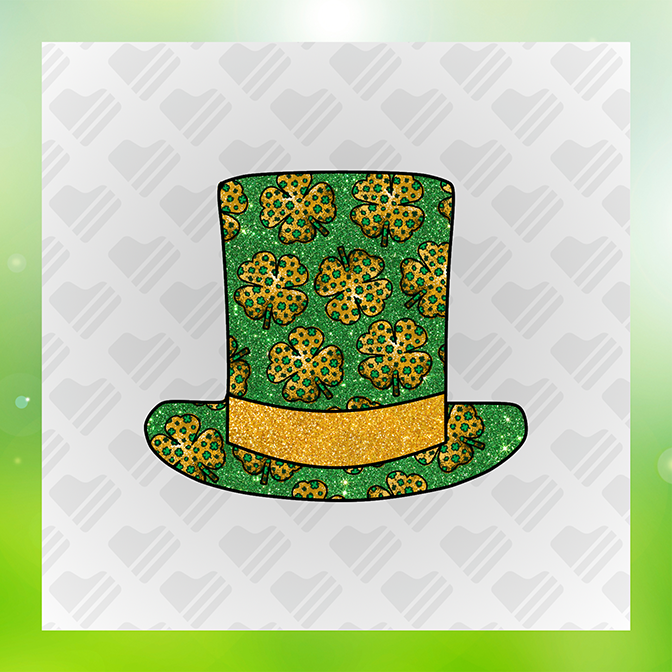 Glitter Look, No Mess Irish Hat Sticker