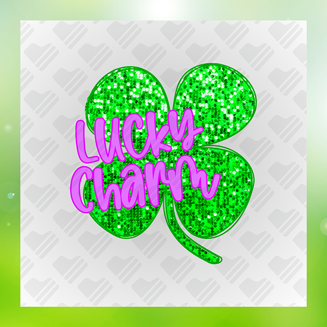 Glitter Look, No Mess Emoji Lucky Charm Sticker