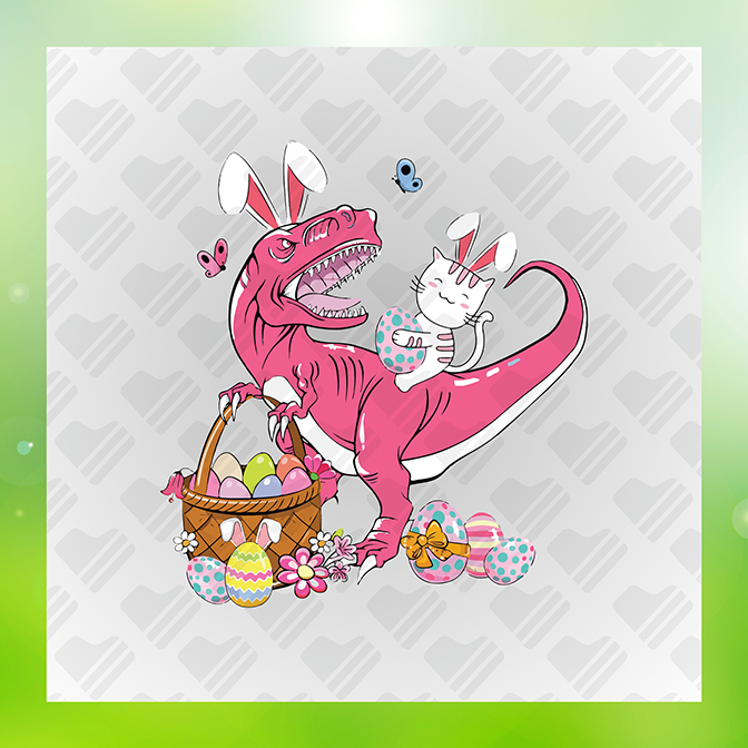 Easter Dinosaur Sticker