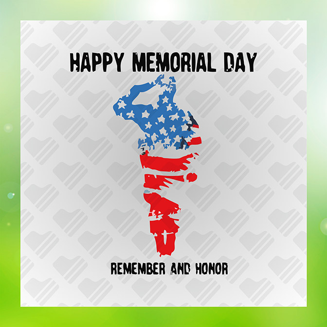 Happy Memorial Day Remember & Honor Sticker