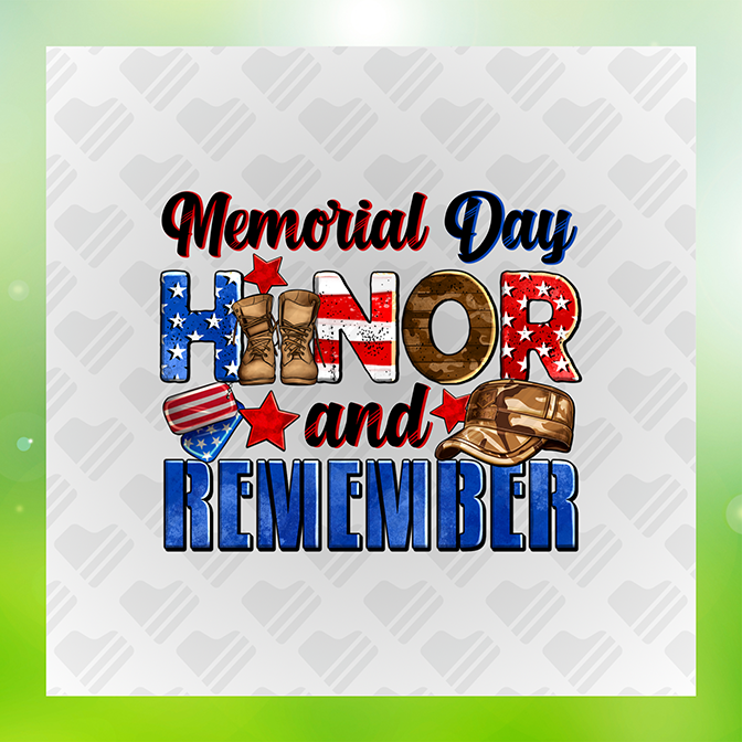 Memorial Day Honor & Remember Ver.2 Sticker