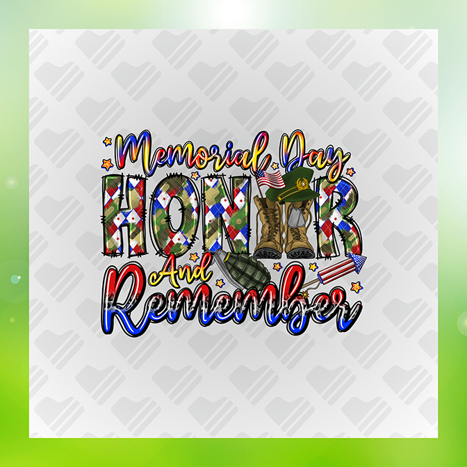 Memorial Day Honor & Remember Ver.4 Sticker