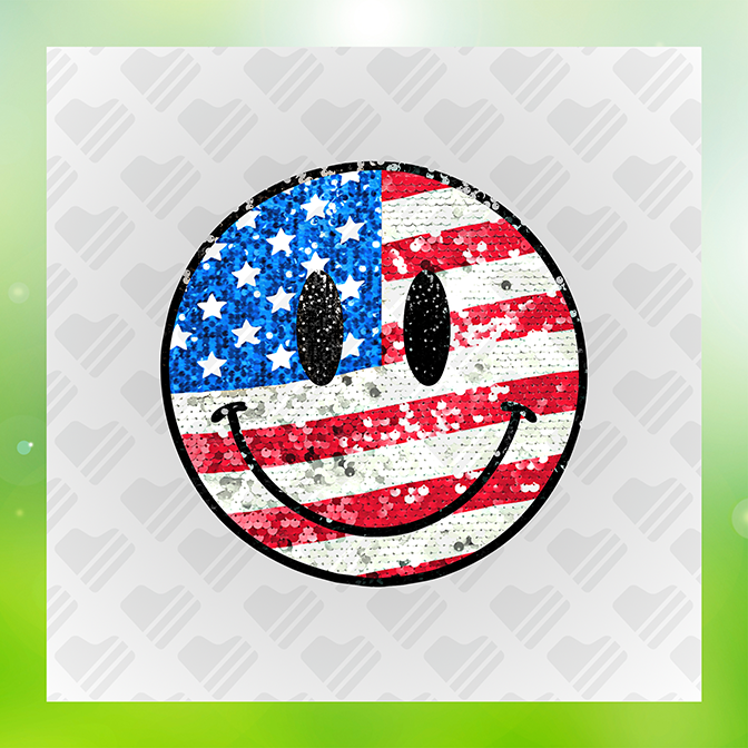 Emoji American Flag Sticker