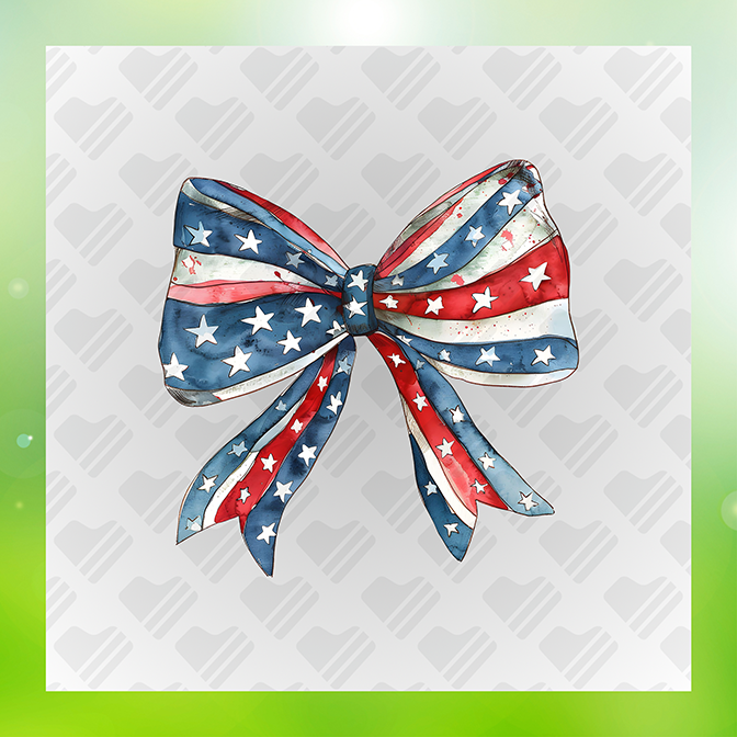 USA Ribbon July 4th Sticker