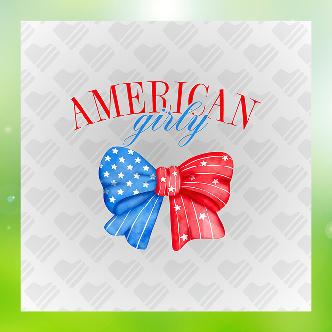 American Girly July 4th Sticker