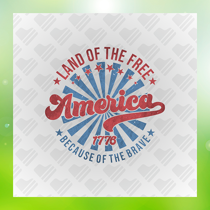 Land of The Free America July 4th Sticker