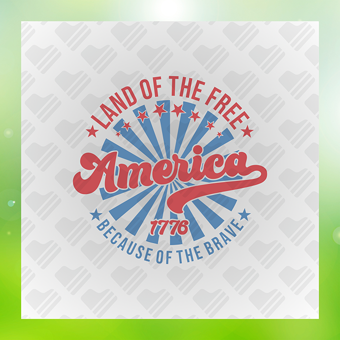 Land of The Free America July 4th Sticker