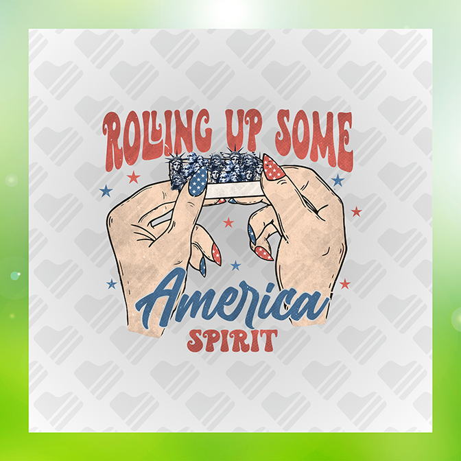 Rolling Up Some America Spirit July 4th Sticker