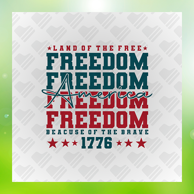 Land of The Free July 4th Sticker