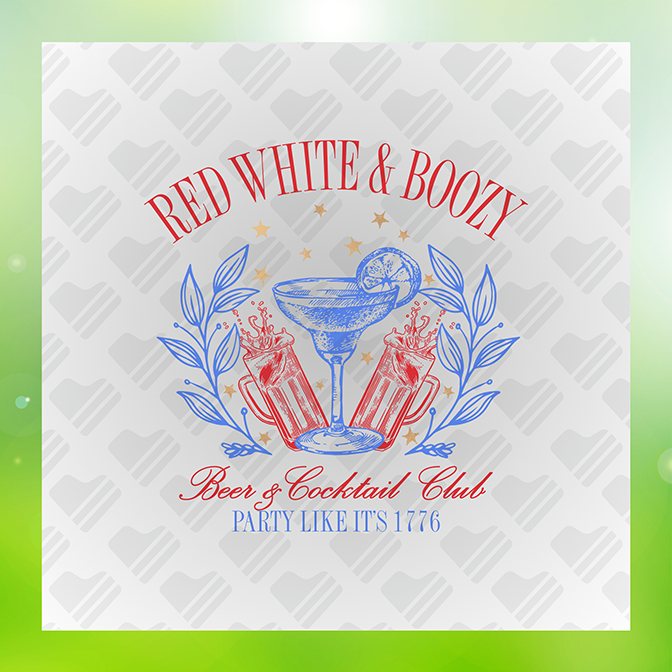 Red White & Boozy July 4th Sticker