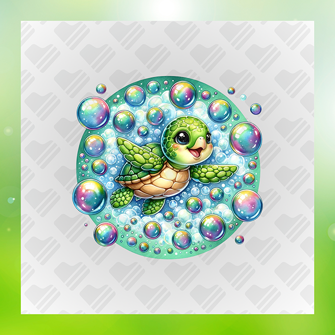 Turtle Bubbles Ver.2 s Turtle Sticker