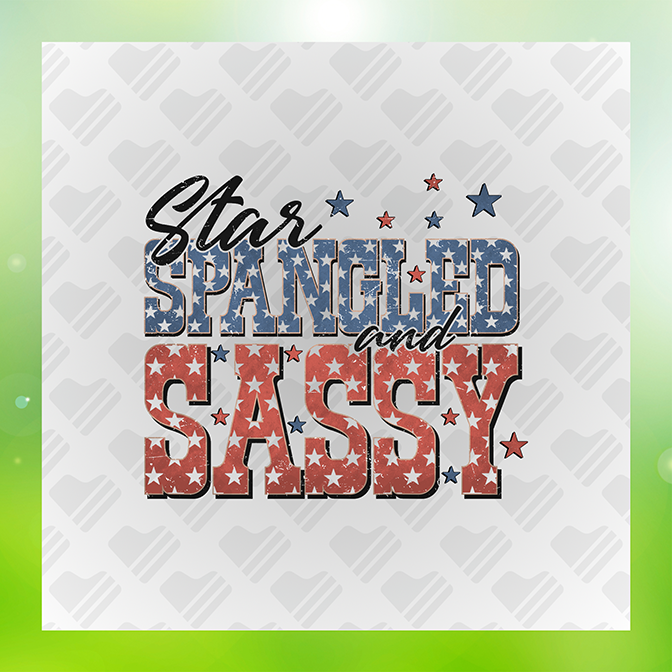 Star Spangled & Sassy July 4th Sticker