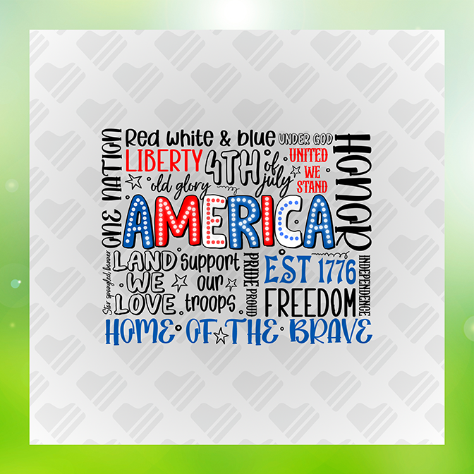 America Home of The Brave Ver.4 Sticker