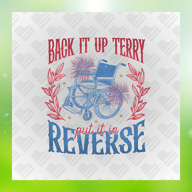 Back It Up Terry Reverse July 4th Sticker