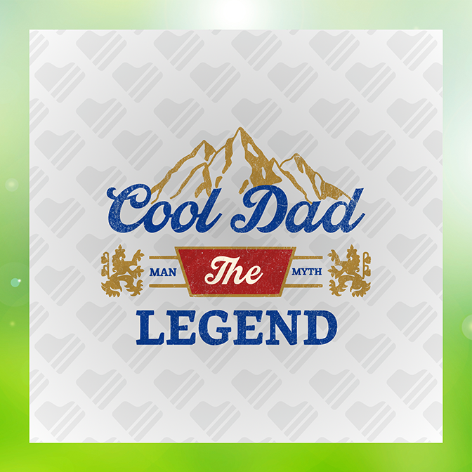 Cool Dad The Legend Dad Sticker