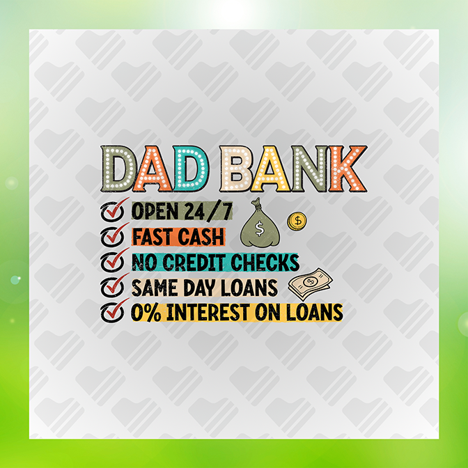 Dad Bank Dad Sticker