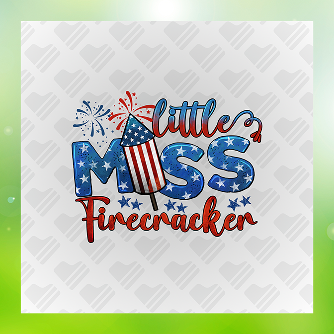 Little Miss Firecracker Sticker