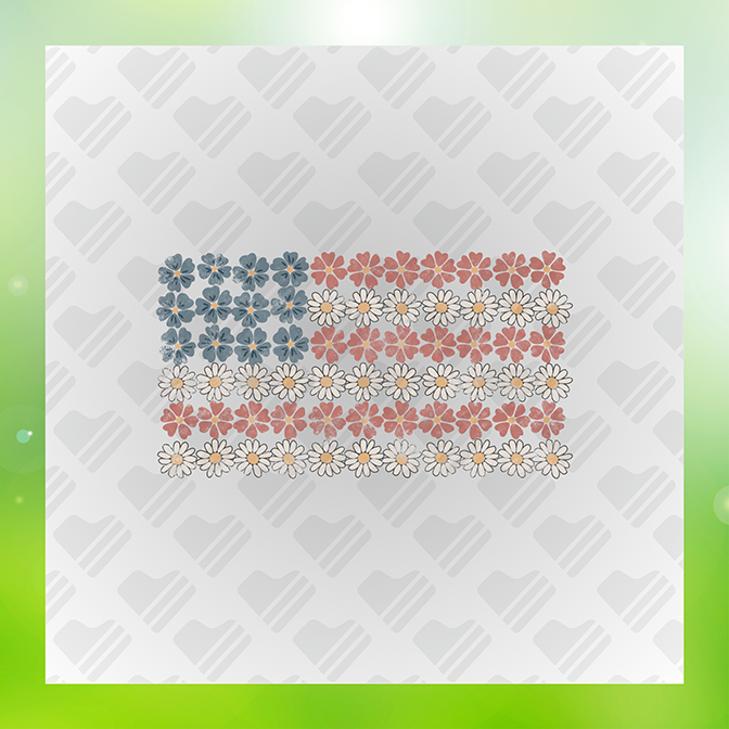 4th of July Flower Chart July 4th Sticker